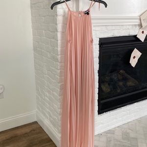Peach Pleated Dress